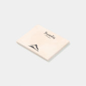 Bergbild in Schwarz - Erinnerungen Post-it Klebezettel (angewinkelt)