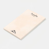 Bergbild in Schwarz - Erinnerungen Post-it Klebezettel (angewinkelt)