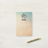 Bergbild mit Wiedersehen der Sun Rays Family Post-it Klebezettel (Auf Schreibtisch)