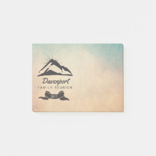 Bergbild mit Wiedersehen der Sun Rays Family Post-it Klebezettel