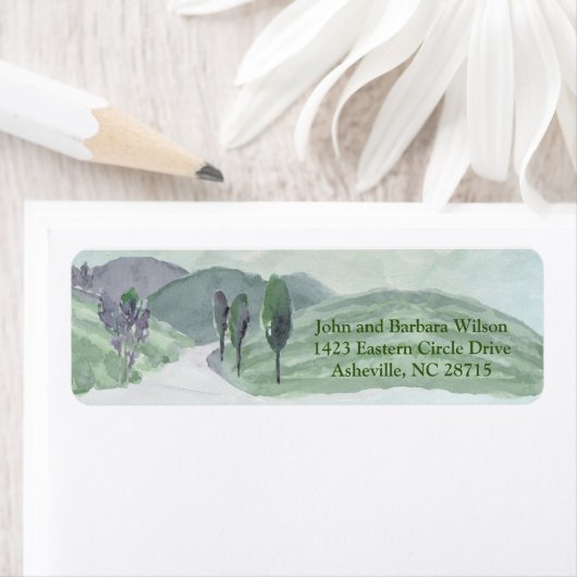 Bergblick als Rücksendeadressen-Aufkleber (Insitu)