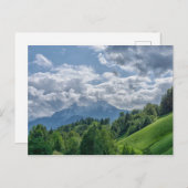 Bergblick in den Alpen Postkarte (Vorne/Hinten)