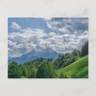 Bergblick in den Alpen Postkarte