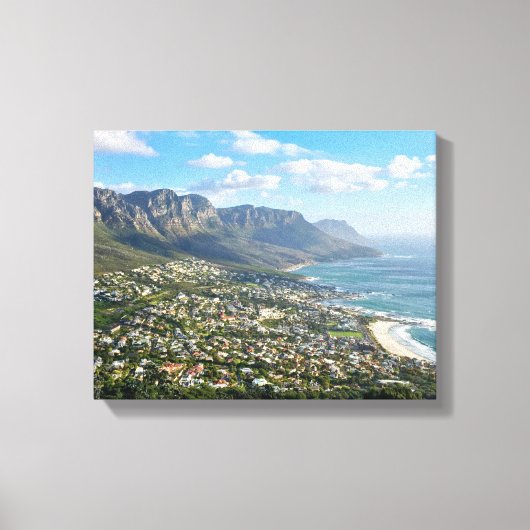 Bergblick mit Meerblick Leinwanddruck (Vorderseite)