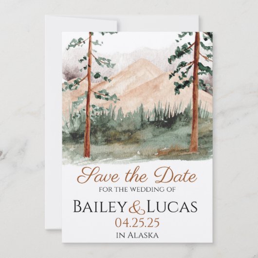 Bergblick Save the Date (Vorderseite)