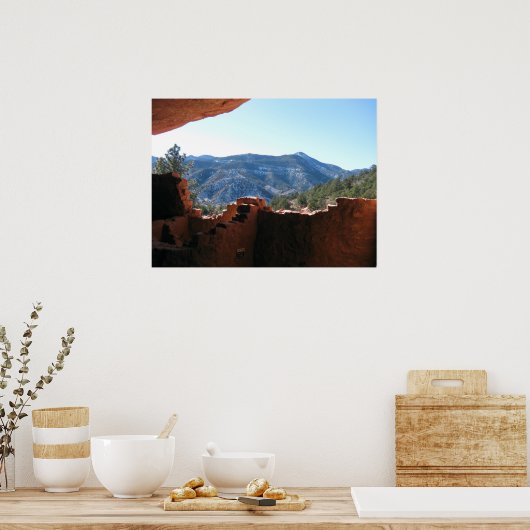 Bergblick von Manitou Springs Klippe wohnen Poster (Küche)