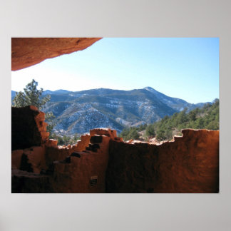 Bergblick von Manitou Springs Klippe wohnen Poster