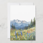 Bergblumen-Feier des Lebens Trauerfeier Einladung (Rückseite)
