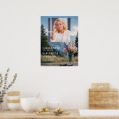 Bergblumen-Lebensfeier-Willkommensschild Poster (Küche)