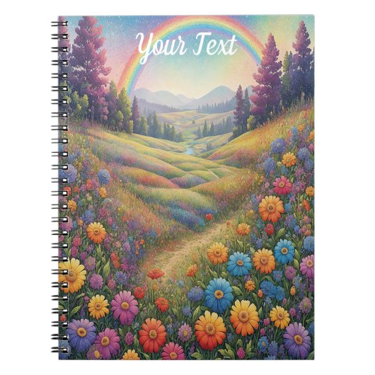 Bergblumen Regenbogen Notizblock (Vorderseite)