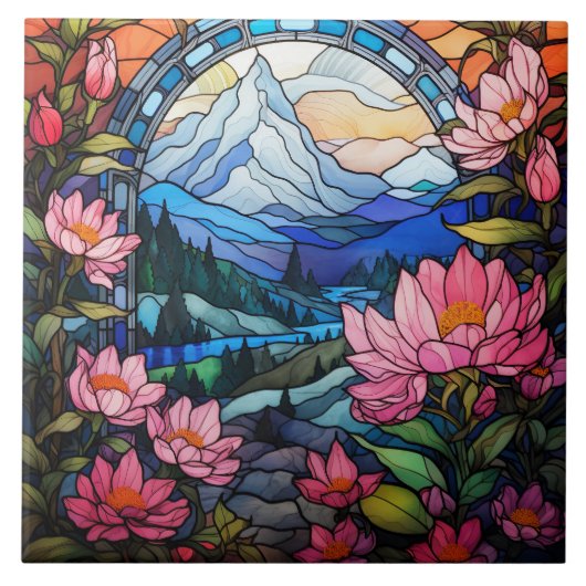 Bergbuntglas fliese (Vorderseite)