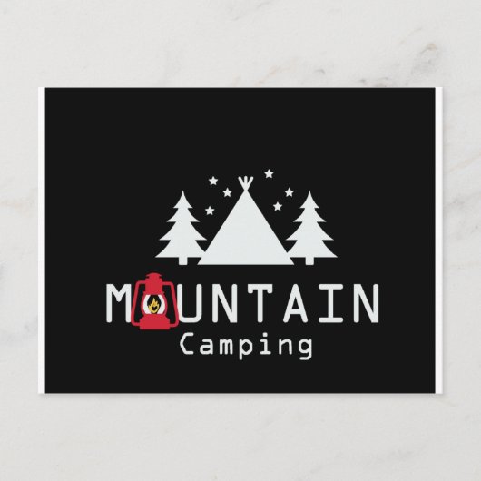 Bergcamping Postkarte (Vorderseite)