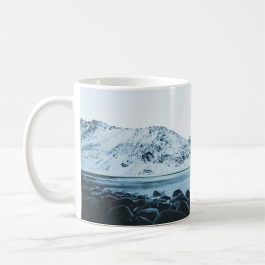 BERGDECKE MIT SCHNEEFOTOGRAFIE KAFFEETASSE (Links)