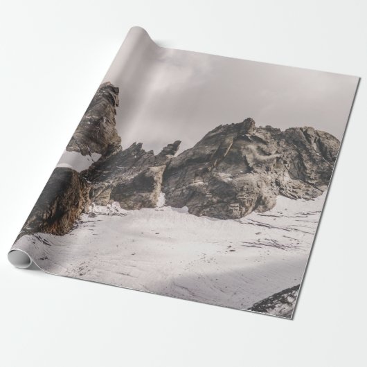 BERGDECKUNG DURCH SCHNEE GESCHENKPAPIER (Ungerollt)