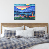 Bergdorf, 1910 leinwanddruck (Insitu (Schlafzimmer))