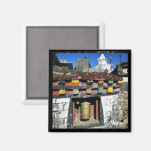 Bergdorf Chaurikharka, Stupa - Nepal Magnet (Vorderseite/Rückseite)