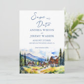 Bergdorf Colorado Sommerlandschaft Einladung (Stehend Vorderseite)