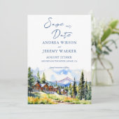 Bergdorf Colorado Sommerlandschaft Einladung (Stehend Vorderseite)