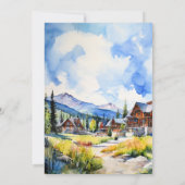 Bergdorf Colorado Sommerlandschaft Hochzeit Einladung (Rückseite)