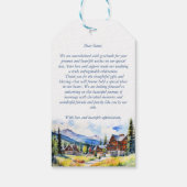 Bergdorf Colorado Sommerlandschaft Hochzeit Geschenkanhänger (Rückseite)