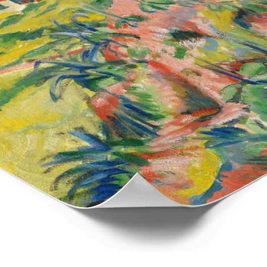 Bergdorf | Ernst Ludwig Kirchner Poster (Ecke)