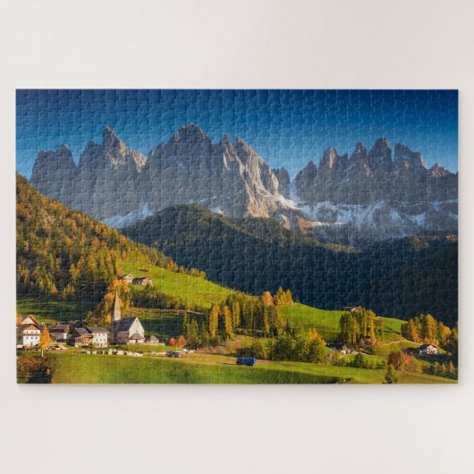 Bergdorf in den Dolomit im Fall Puzzle (Horizontal)