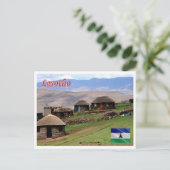 Bergdorf - Lesotho - Panorama - Postkarte (Stehend Vorderseite)