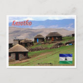 Bergdorf - Lesotho - Panorama - Postkarte (Vorderseite)