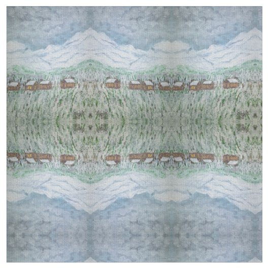 Bergdorf Stoff (Nahaufnahme)