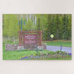 Bergdorf Telluride, Colorado, Schild Puzzle