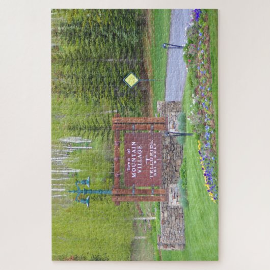 Bergdorf Telluride, Colorado, Schild Puzzle (Vertikal)