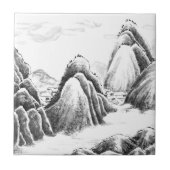 Bergdorf - Tinte Fliese (Vorderseite)