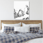 Bergdorf - Tinte Leinwanddruck (Insitu (Schlafzimmer))