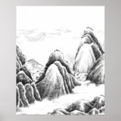 Bergdorf - Tinte Poster (Vorne)