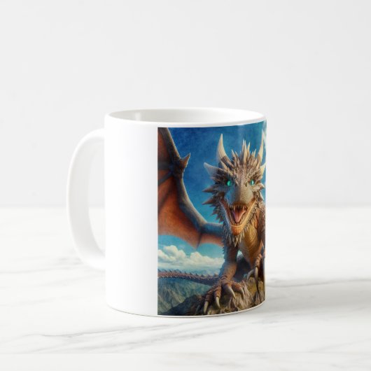 Bergdrache Kaffeetasse (Vorderseite Links)
