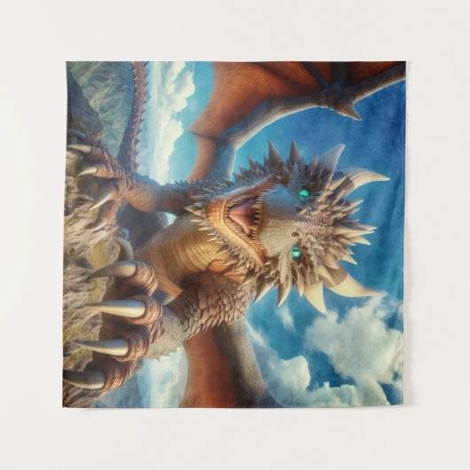 Bergdrache Wandteppich (Vorderseite (Horizontal))