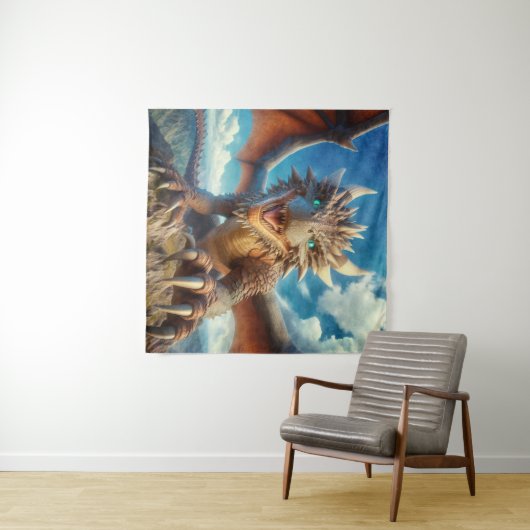 Bergdrache Wandteppich (Beispiel (Horizontal))