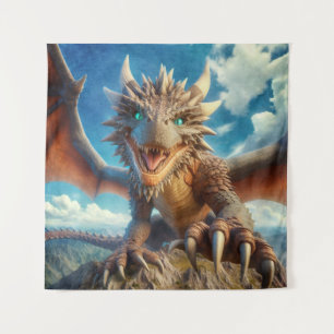 Bergdrache Wandteppich