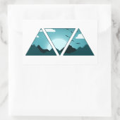 Bergdreiecke Rechteckiger Aufkleber (Tasche)