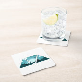 Bergdreiecke Rechteckiger Pappuntersetzer (Vor Ort)