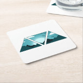 Bergdreiecke Rechteckiger Pappuntersetzer (angewinkelt)