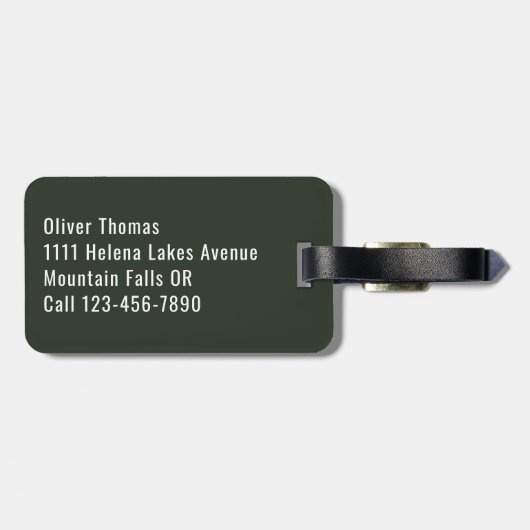 Berge Adler Natur Personalisiert Gepäckanhänger (Rückseite horizontal)