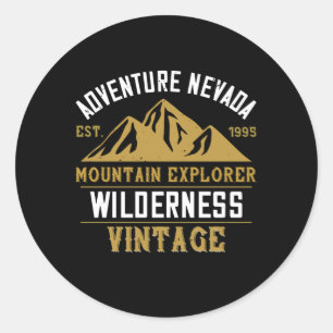 Berge - Adventure Nevada Runder Aufkleber