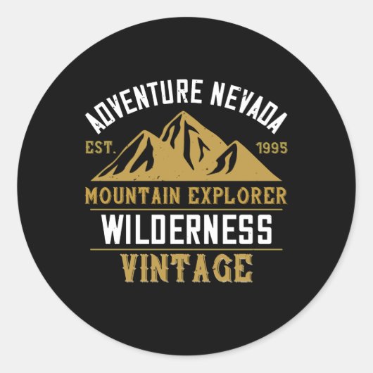 Berge - Adventure Nevada Runder Aufkleber (Vorderseite)