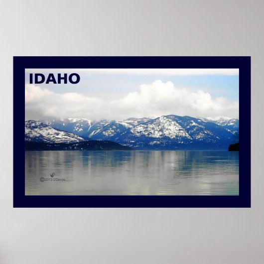 Berge am See Poster (Vorne)