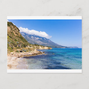 Berge an der Küste mit Meer in Kefalonia Griechenl Postkarte