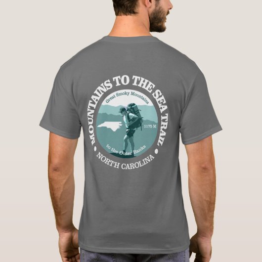 Berge auf dem Seeweg (T) T-Shirt (Rückseite)