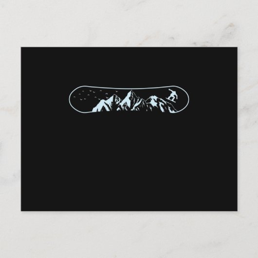 Berge auf dem Snowboard Postkarte (Vorderseite)