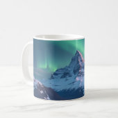Berge Aurora Borealis Kaffeetasse (Vorderseite Links)