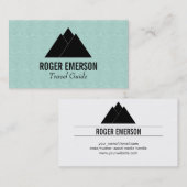 Berge/Bäume (grün) Visitenkarte (Vorne/Hinten)